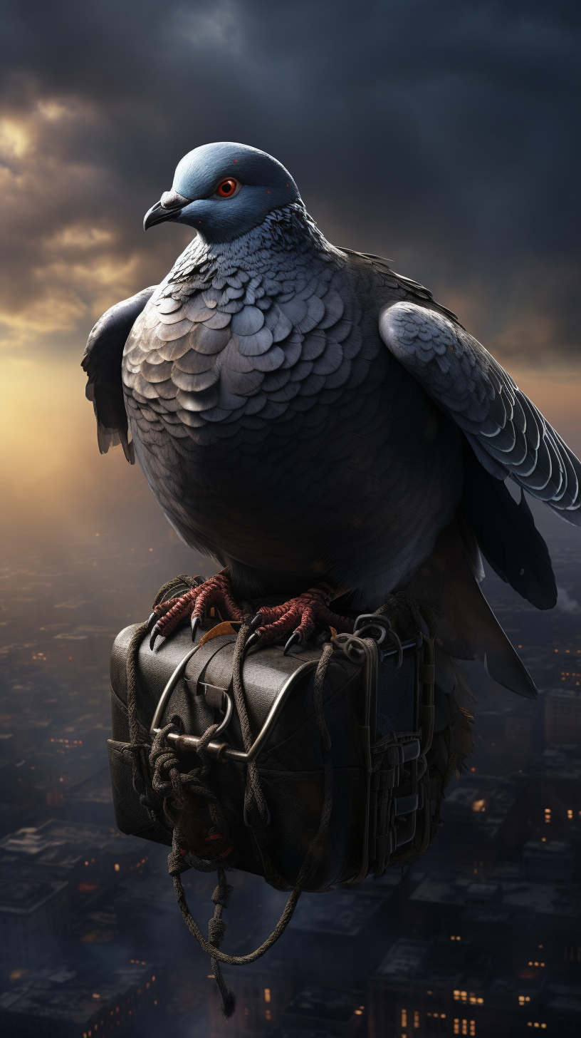 Hyper Realistic Carrier Pigeon Message