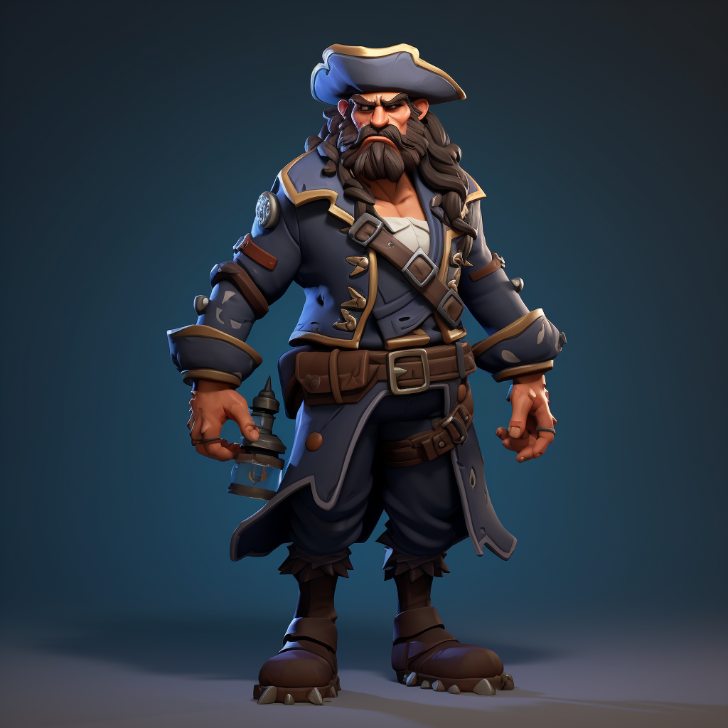 Cartoonish Gaming Character Pirate