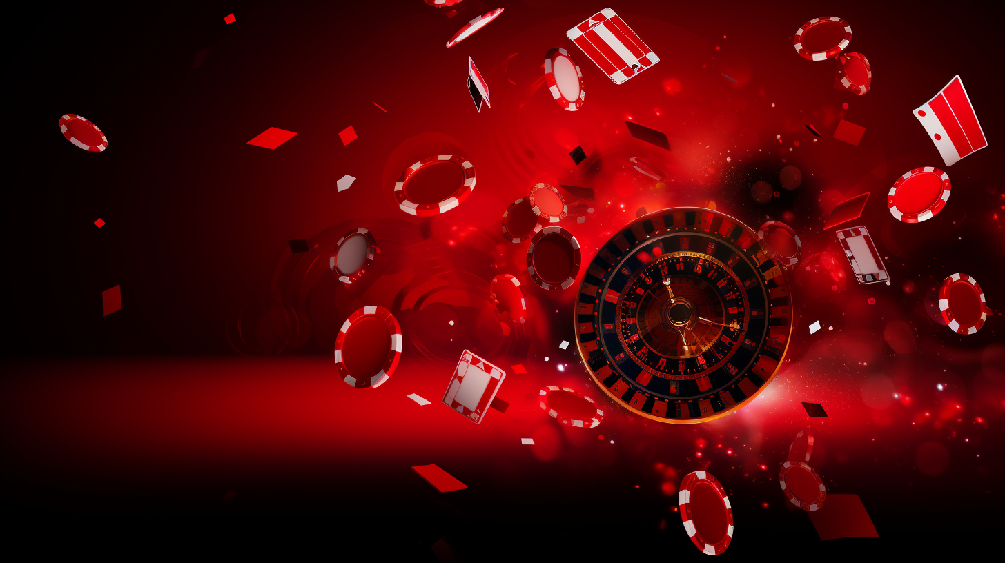 Vibrant casino red background image