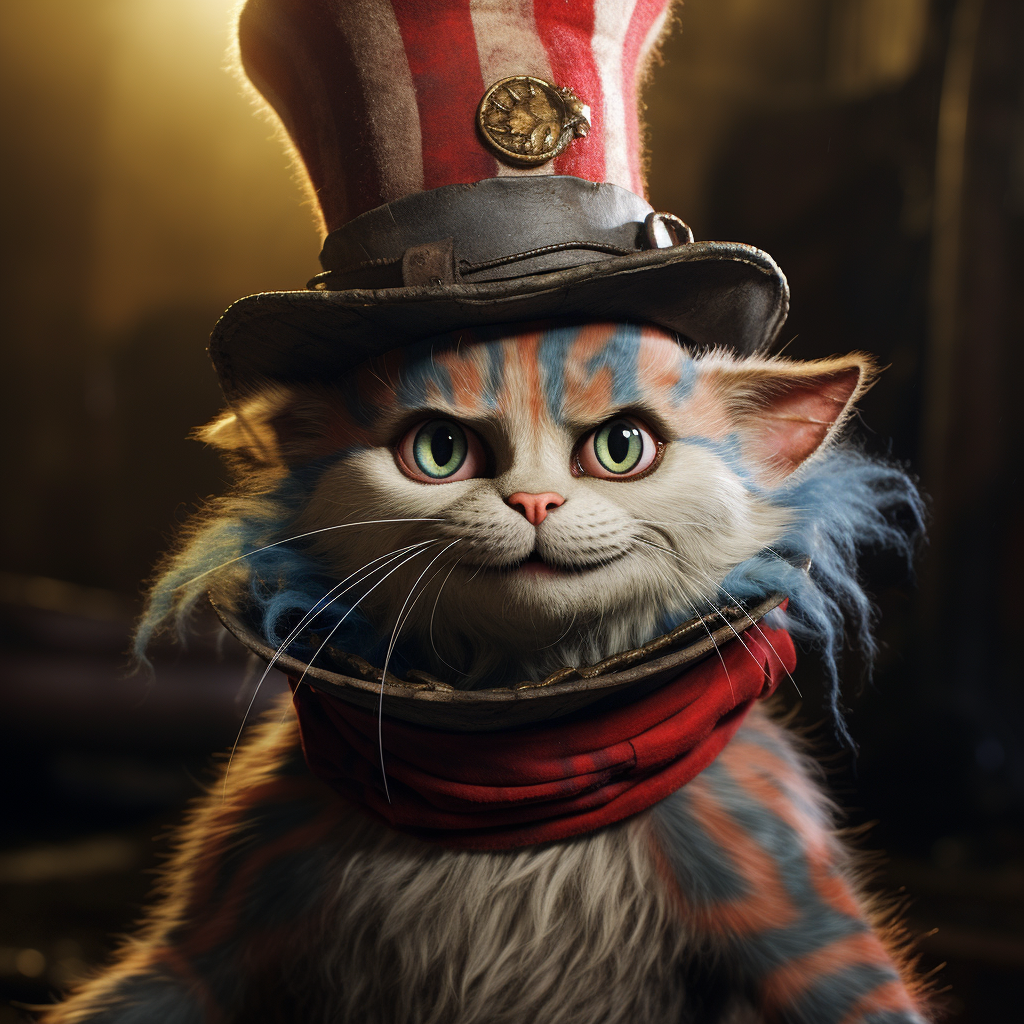 Cat in the Hat with Tattoos