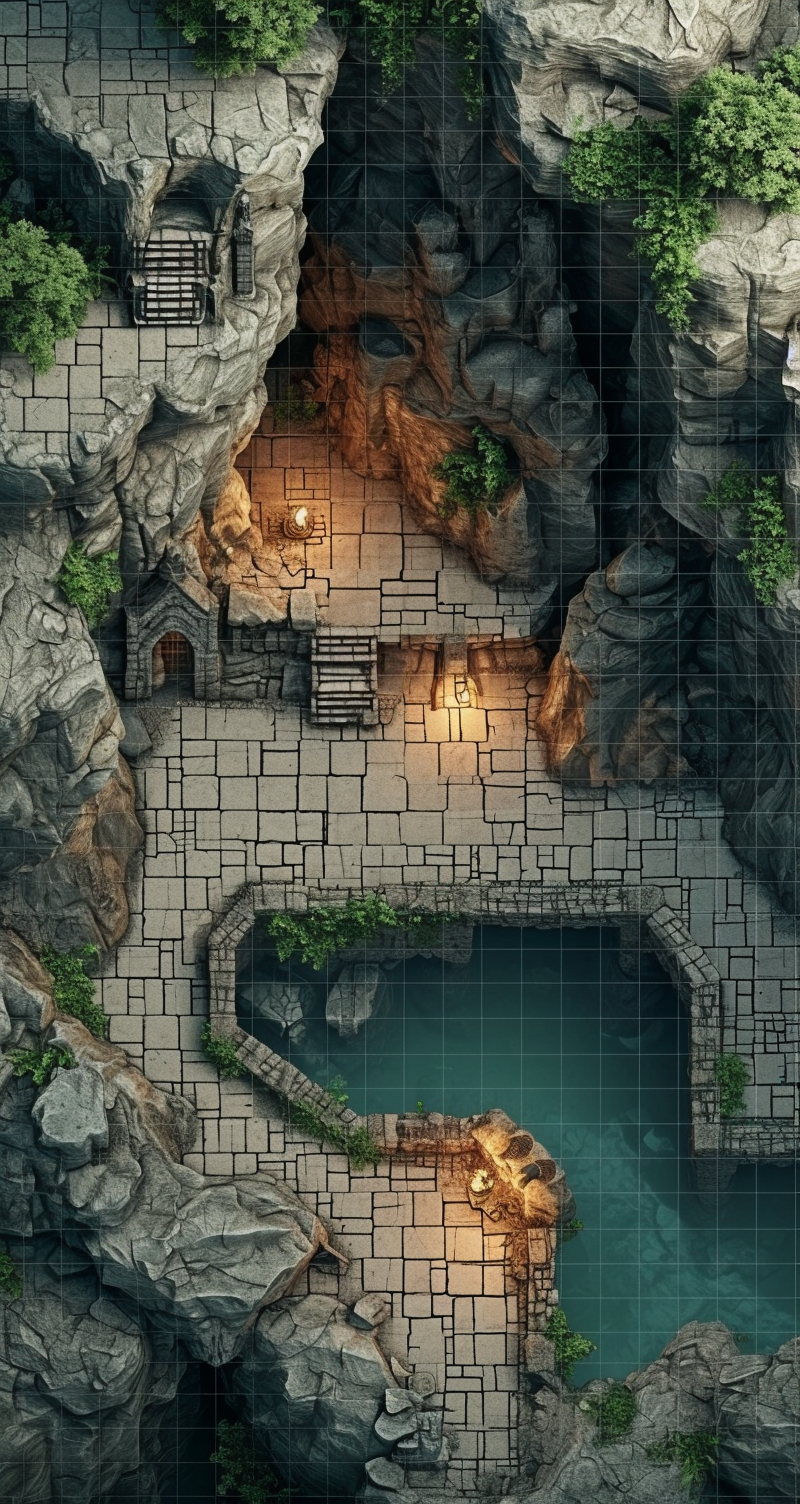 Cave Tile Set Grid