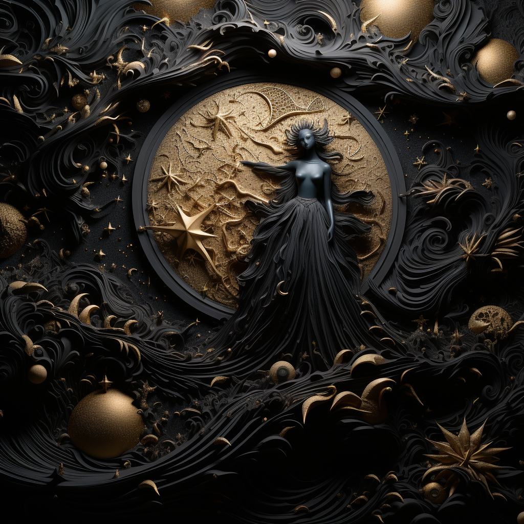 Eccentric Decorations Dark Gold Celestial Image