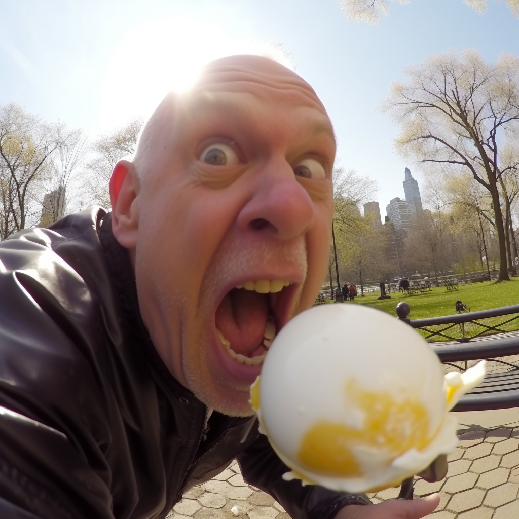 Man in Central Park hit with a raw egg