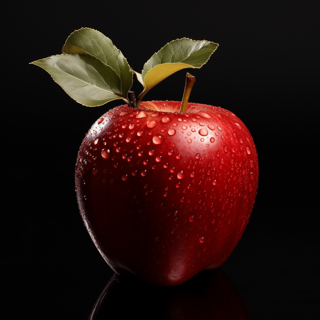 Close-up of a ripe Champion apple