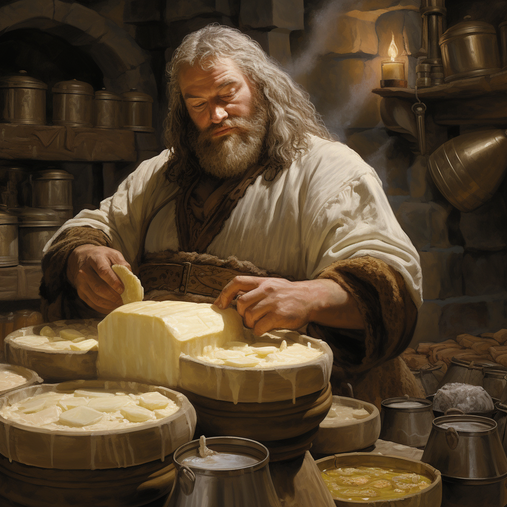 Dain making cheese in Moria