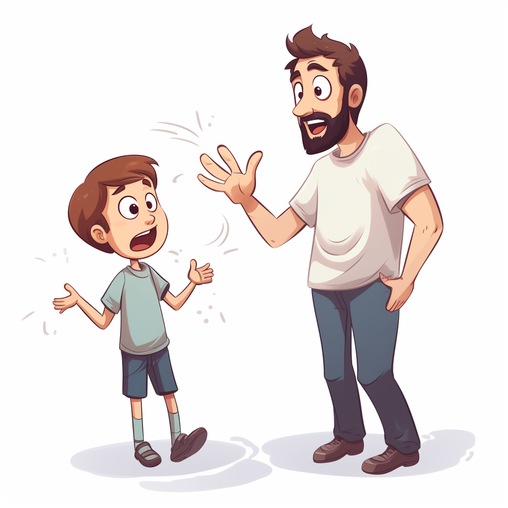 Curious child asking dad why?