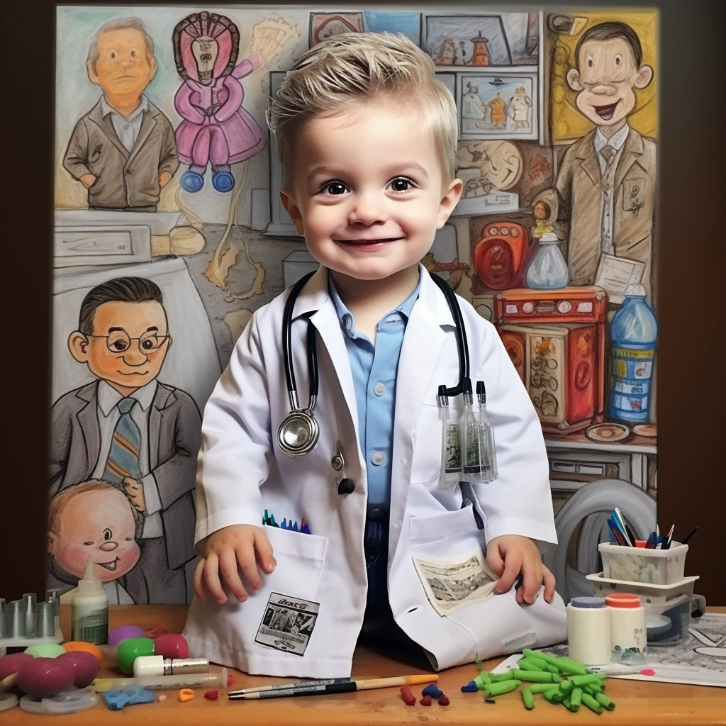 Children's drawing of a doctor