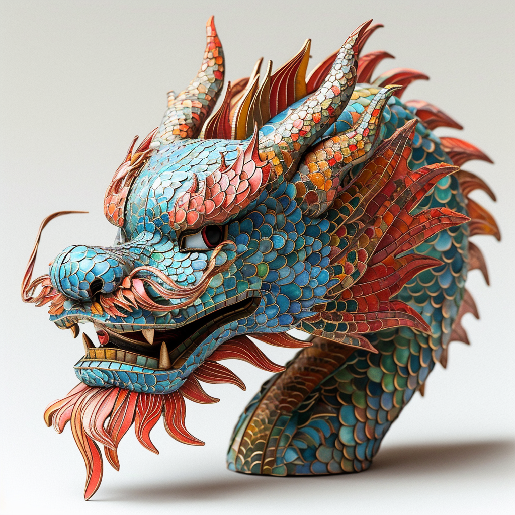 Chinese Dragon Head Pop Art