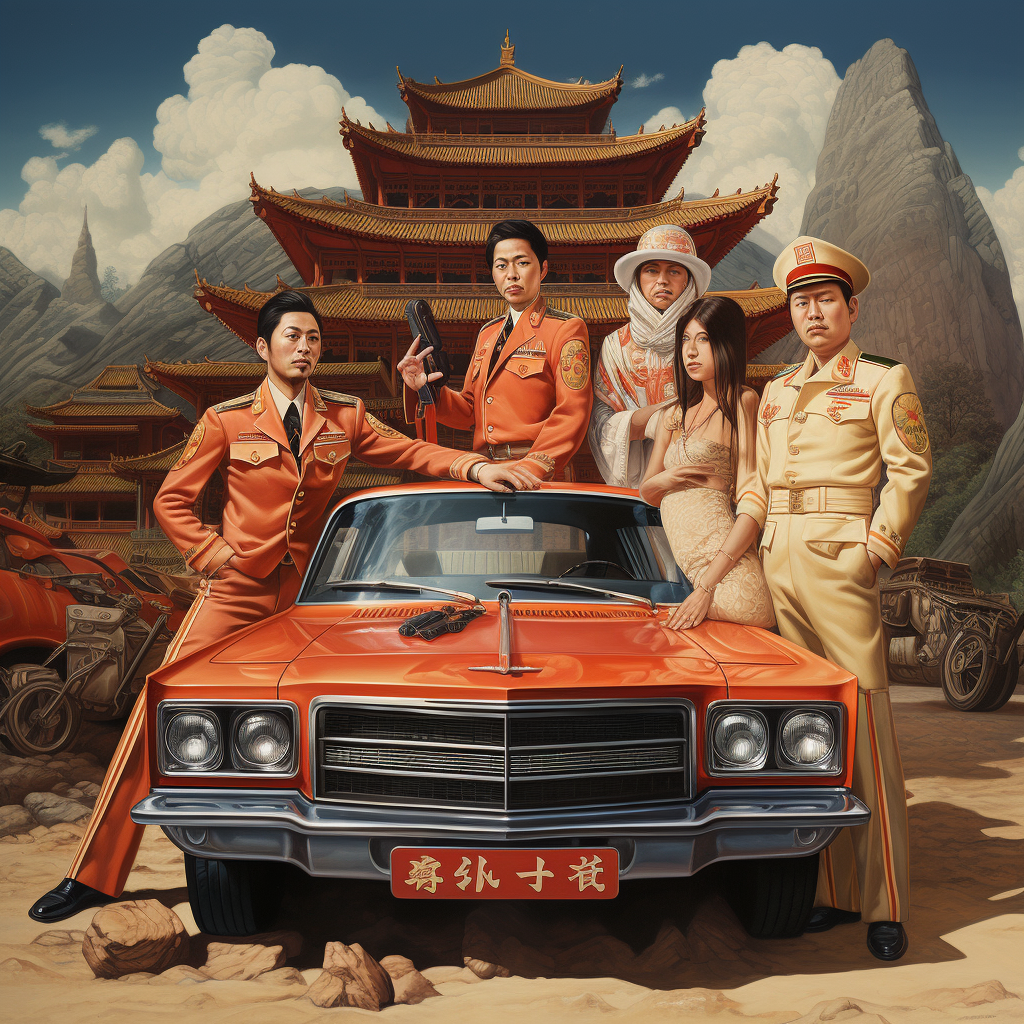 Chinese Dukes of Hazzard zooming through China