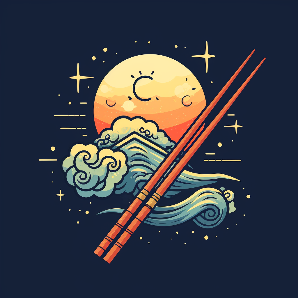 Cute Doodle Style Chopstick 4K