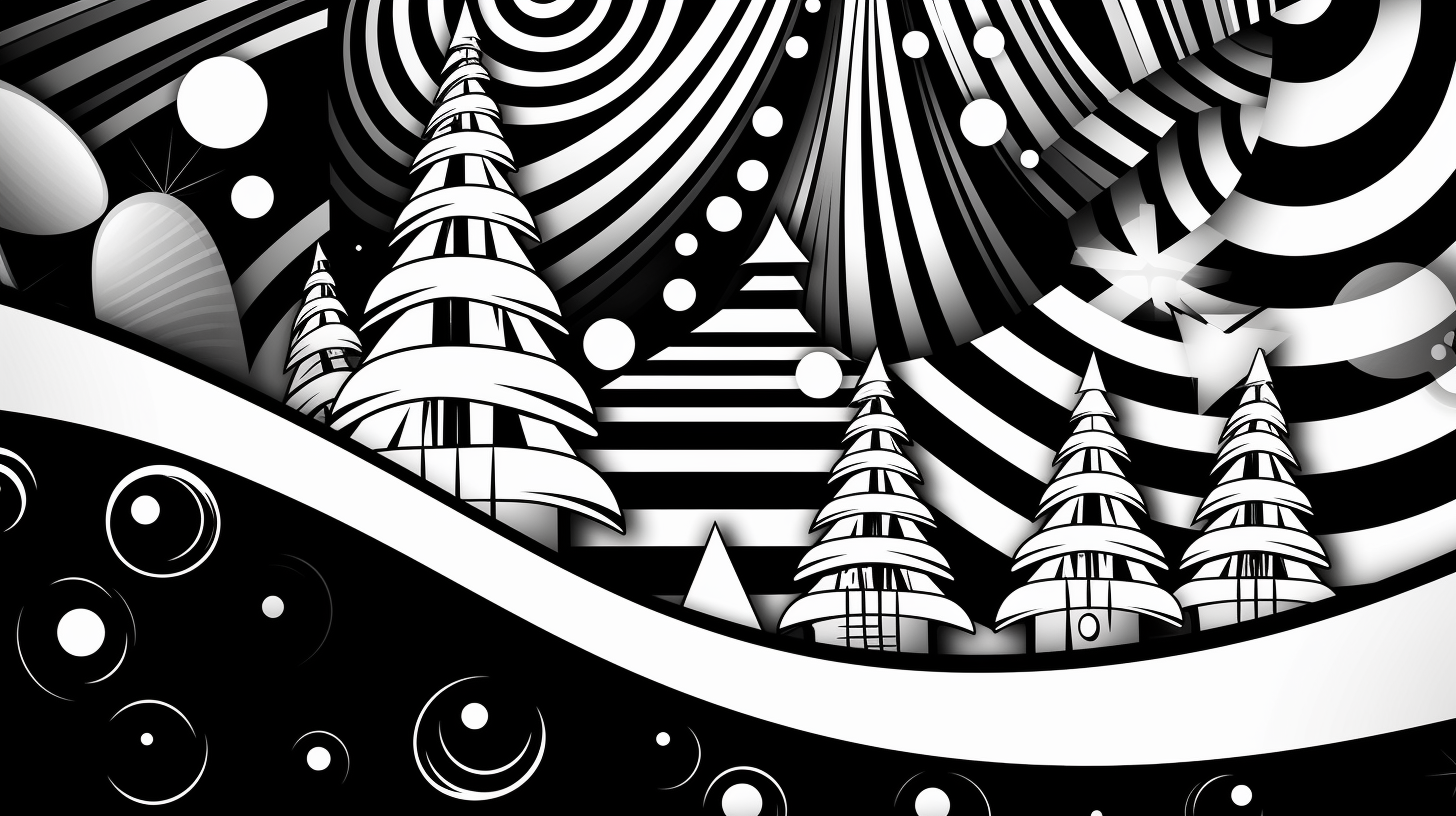 Christmas coloring page with bold lines