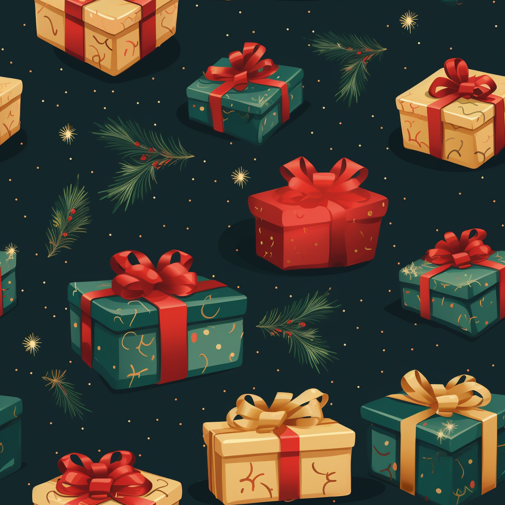 Christmas Gifts Vintage Pattern