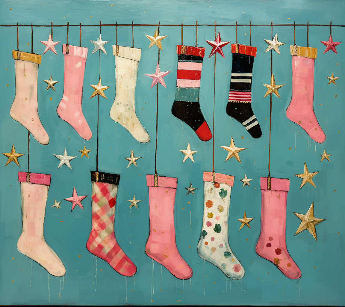 Christmas stockings with playful and whimsical designs