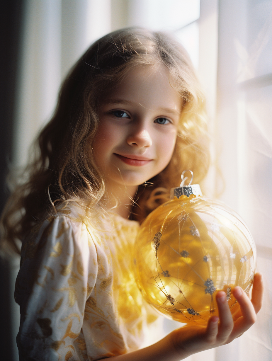 Beautiful Christmas ball in soft lighting