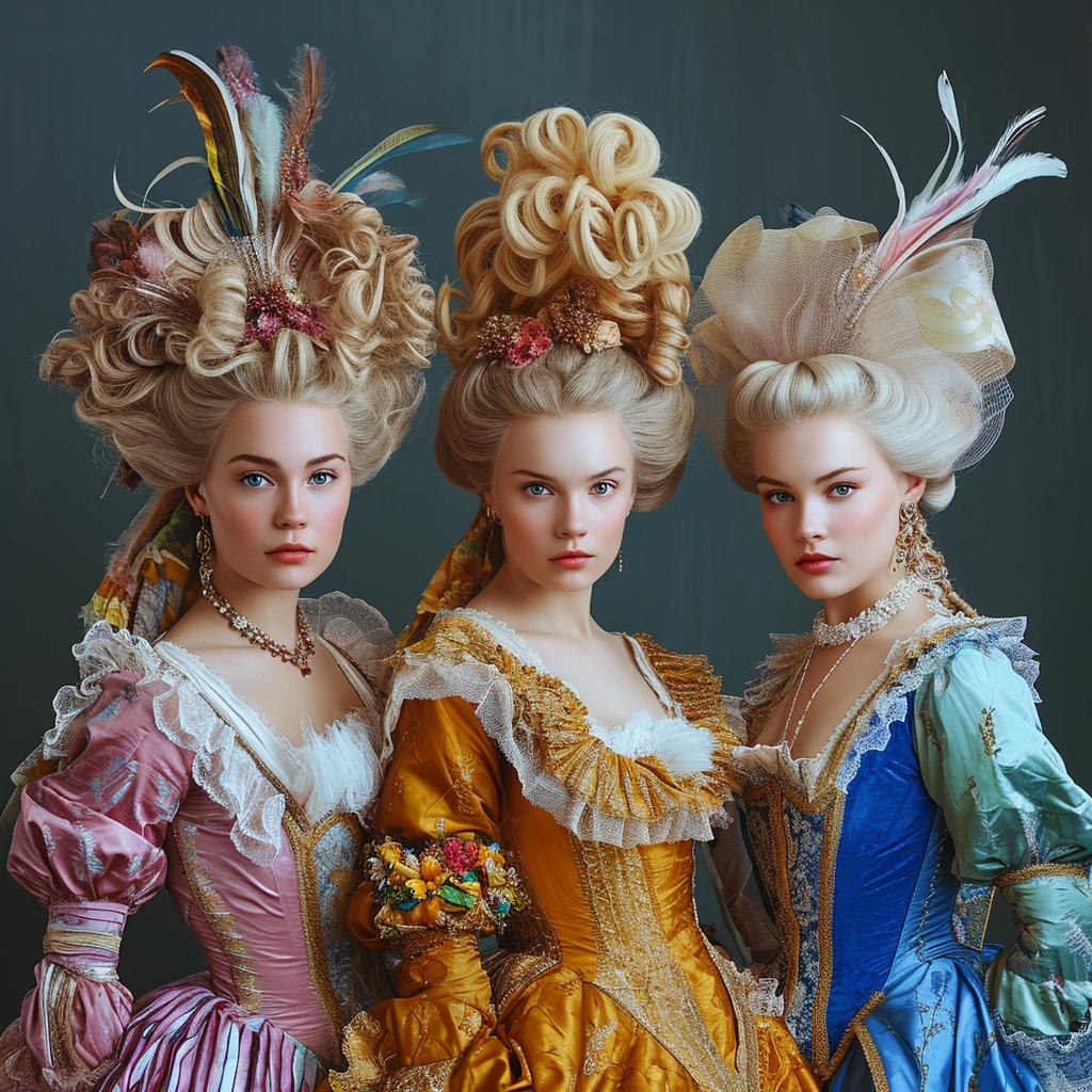 Cinderella villainous sisters fancy wigs outfits