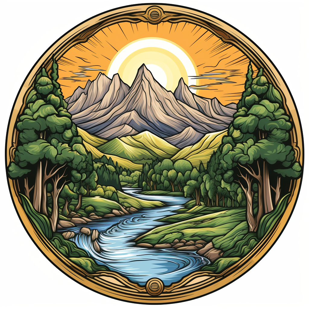 Circle Logo Vector Middle Earth Rivendell