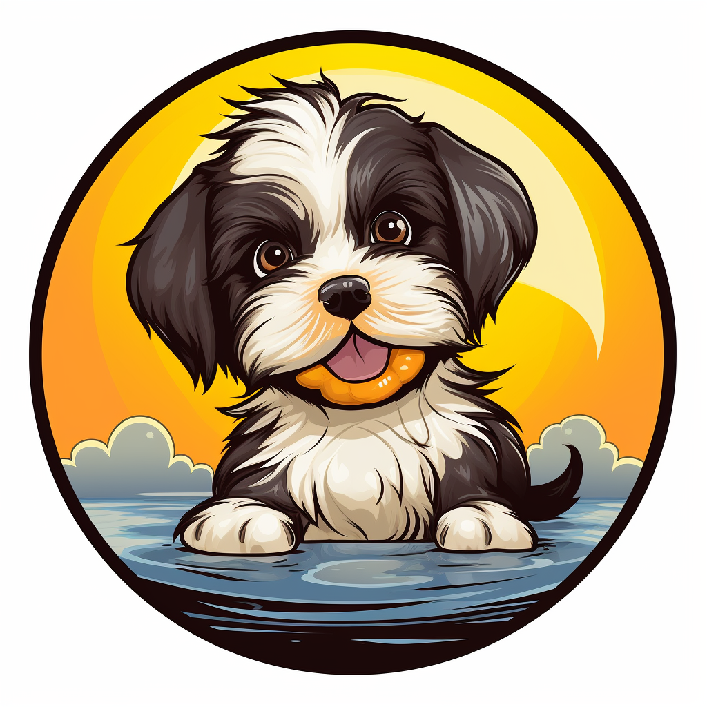 Cute Shih Tzu Puppy with Rubber Duck