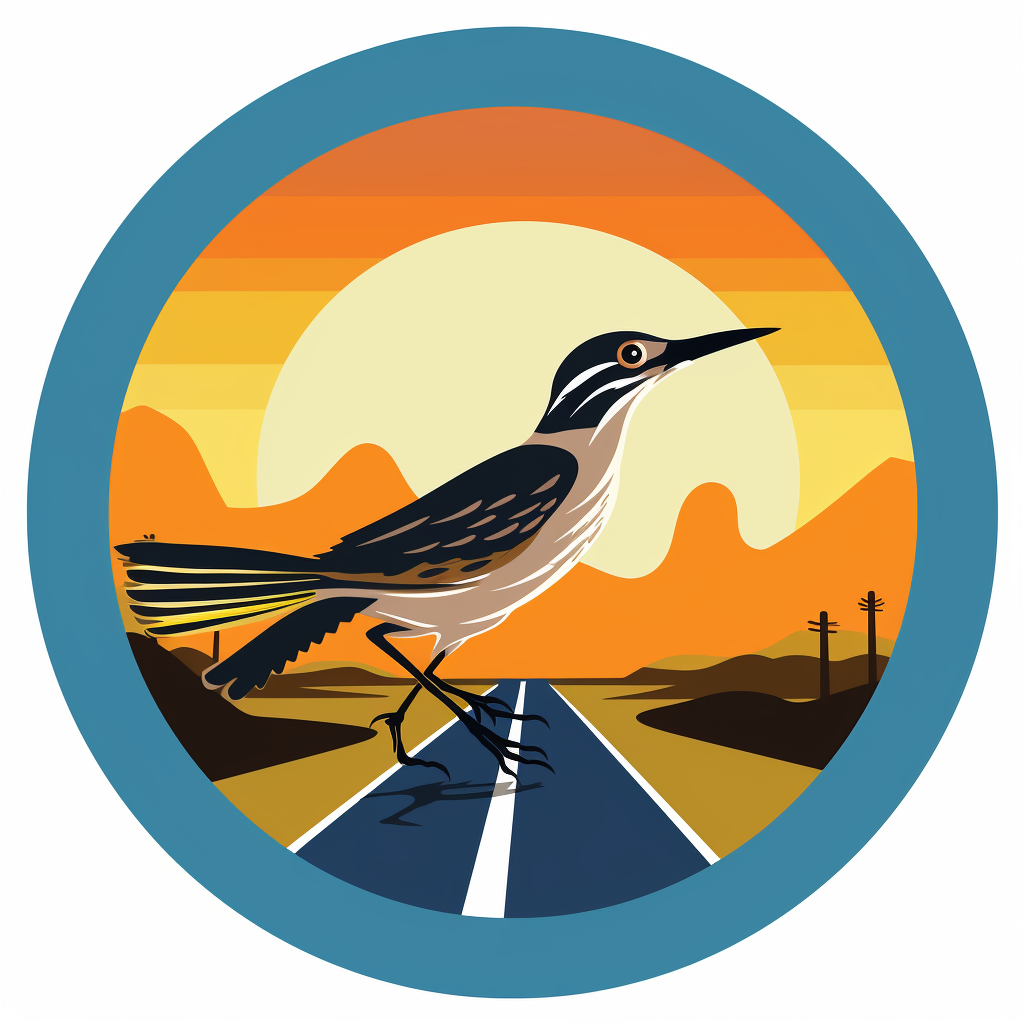 Graphic of a circular road runner