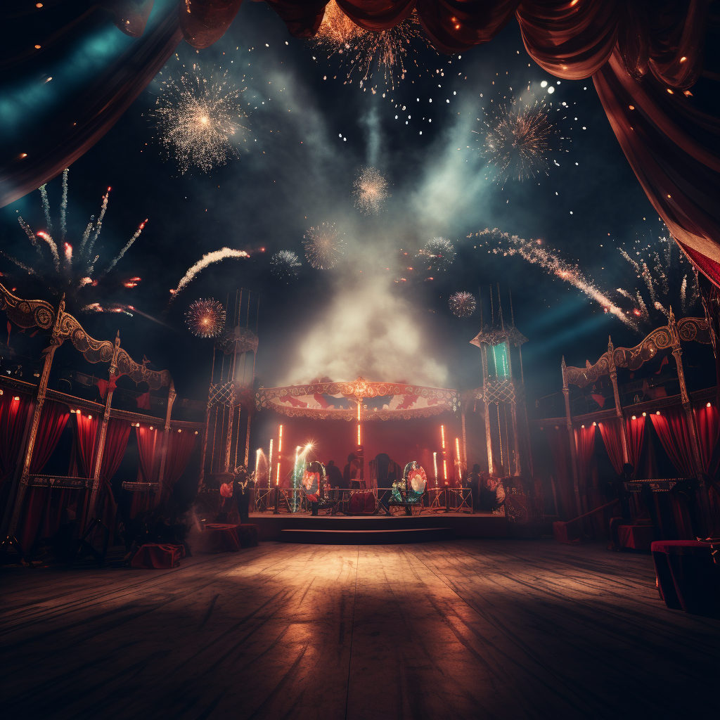 Glamorous Circus Firework Nightclub Texture