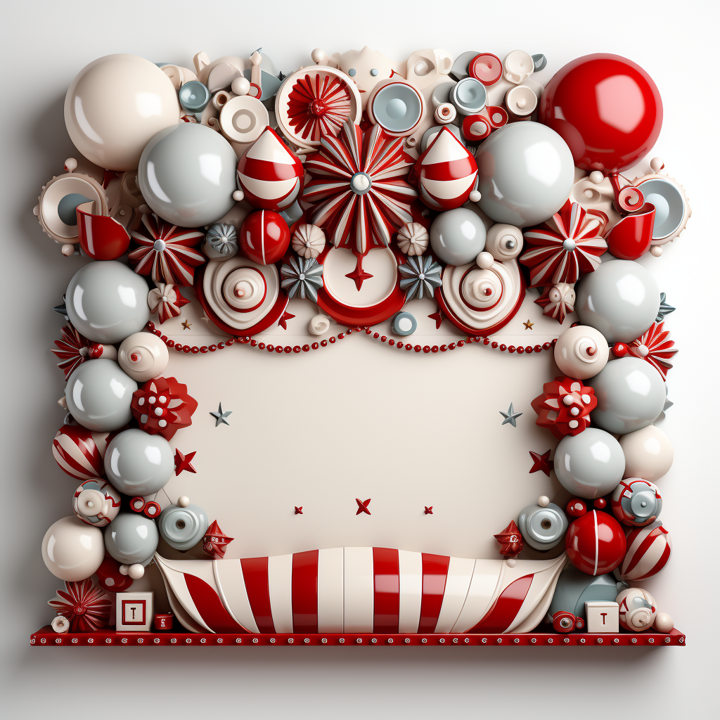 Colorful circus-themed tissue frame and elements