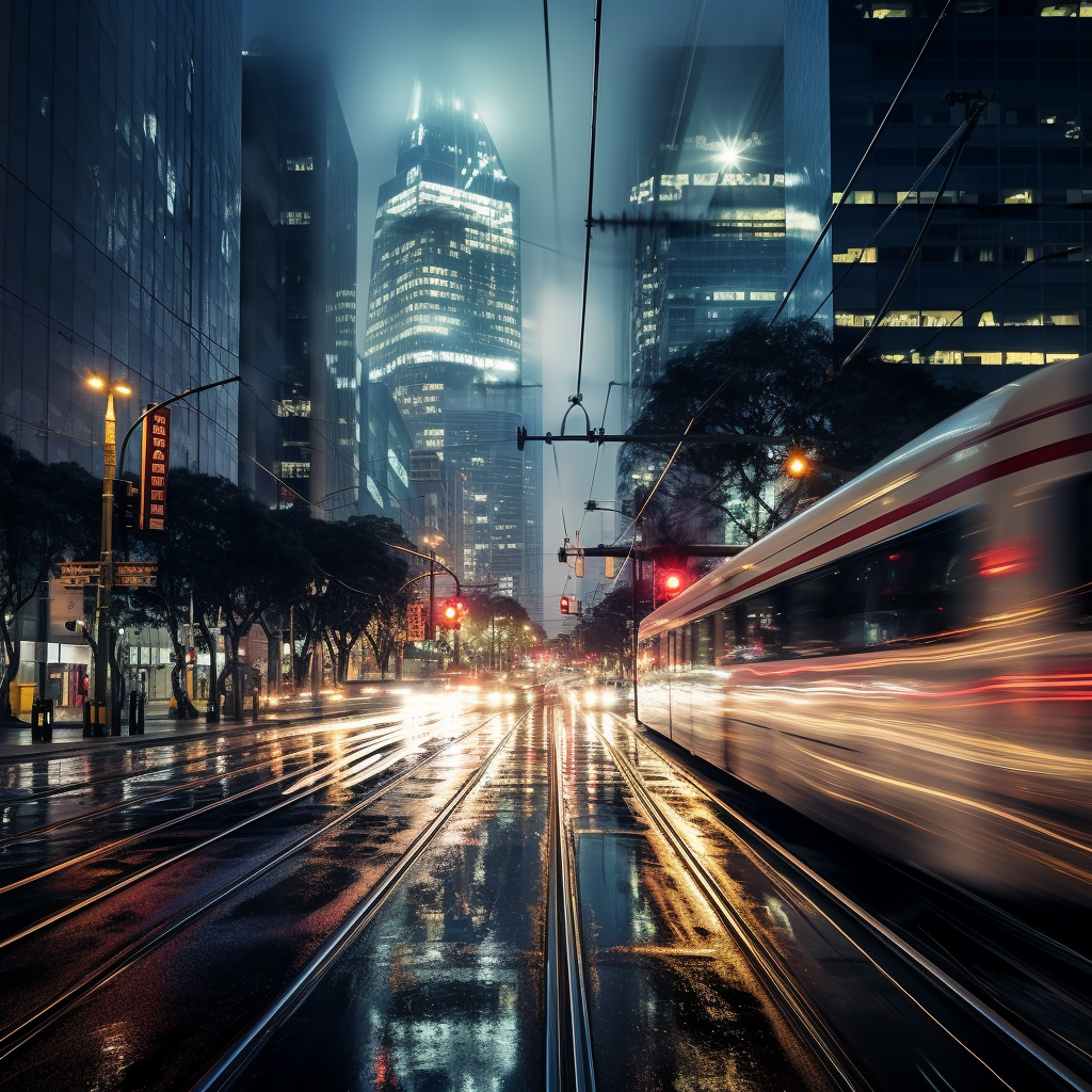 Breathtaking long exposure cityscape