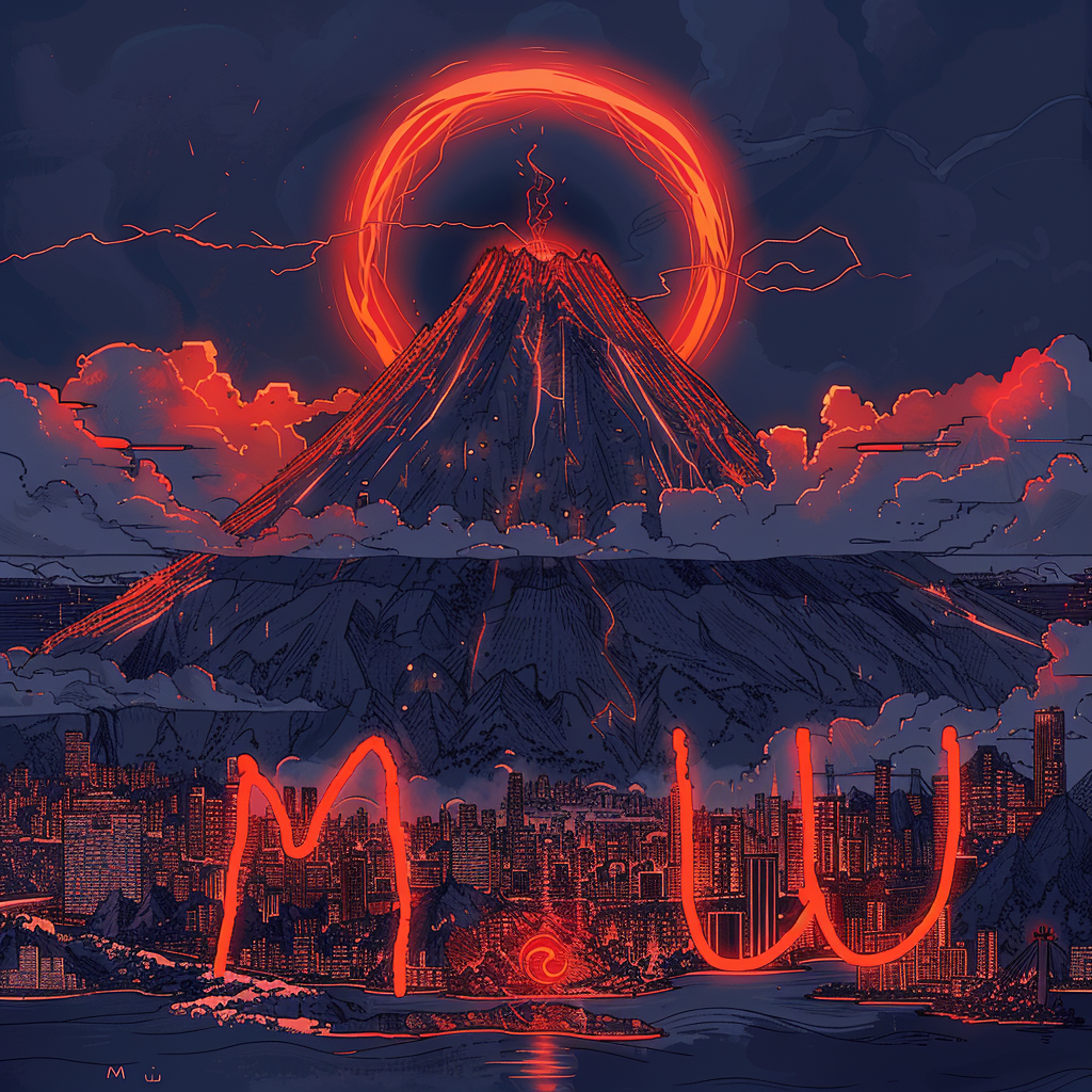 City Mu Red Volcano Ring