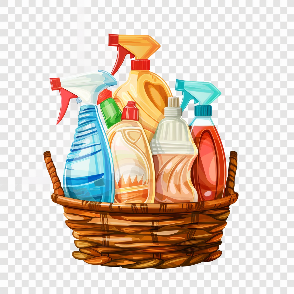 Basket of Cleaning Products