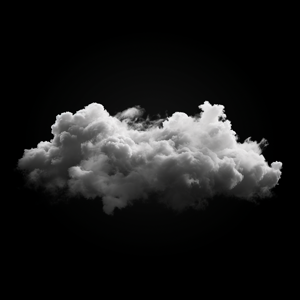 Cloud effect on black background