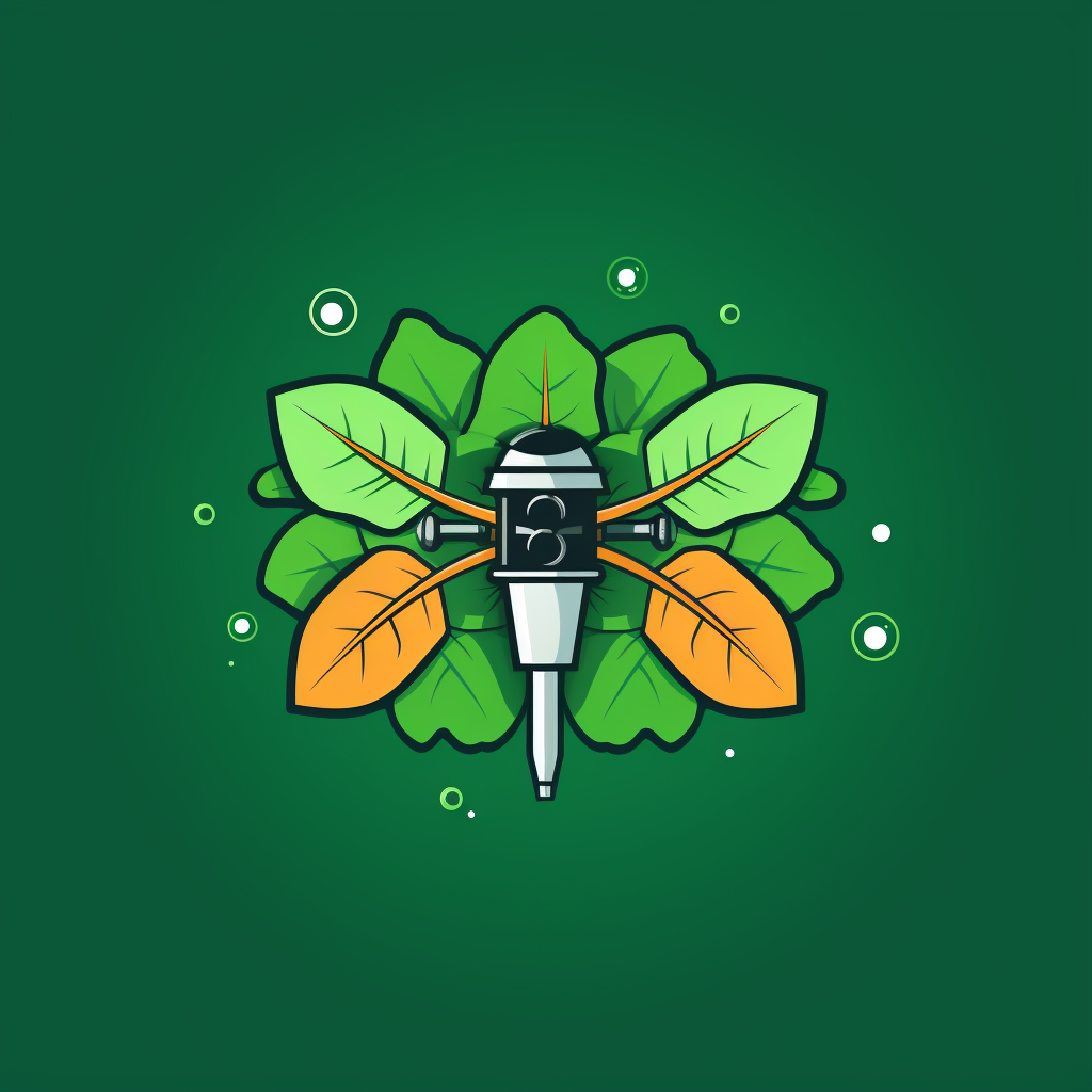 Drone with Green Leaf Blades