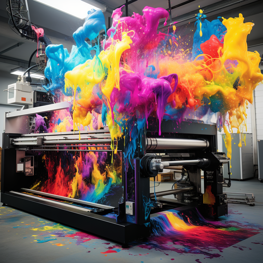 CMYK jet printer exploding ink