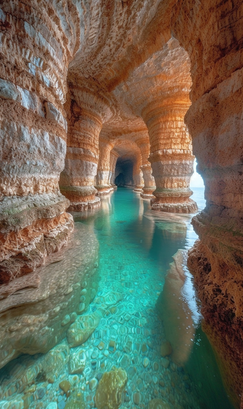 Coastal Caves Benagil Portugal Formation