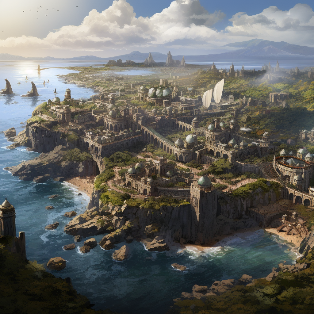 Coastal Fantasy City Dungeons and Dragons