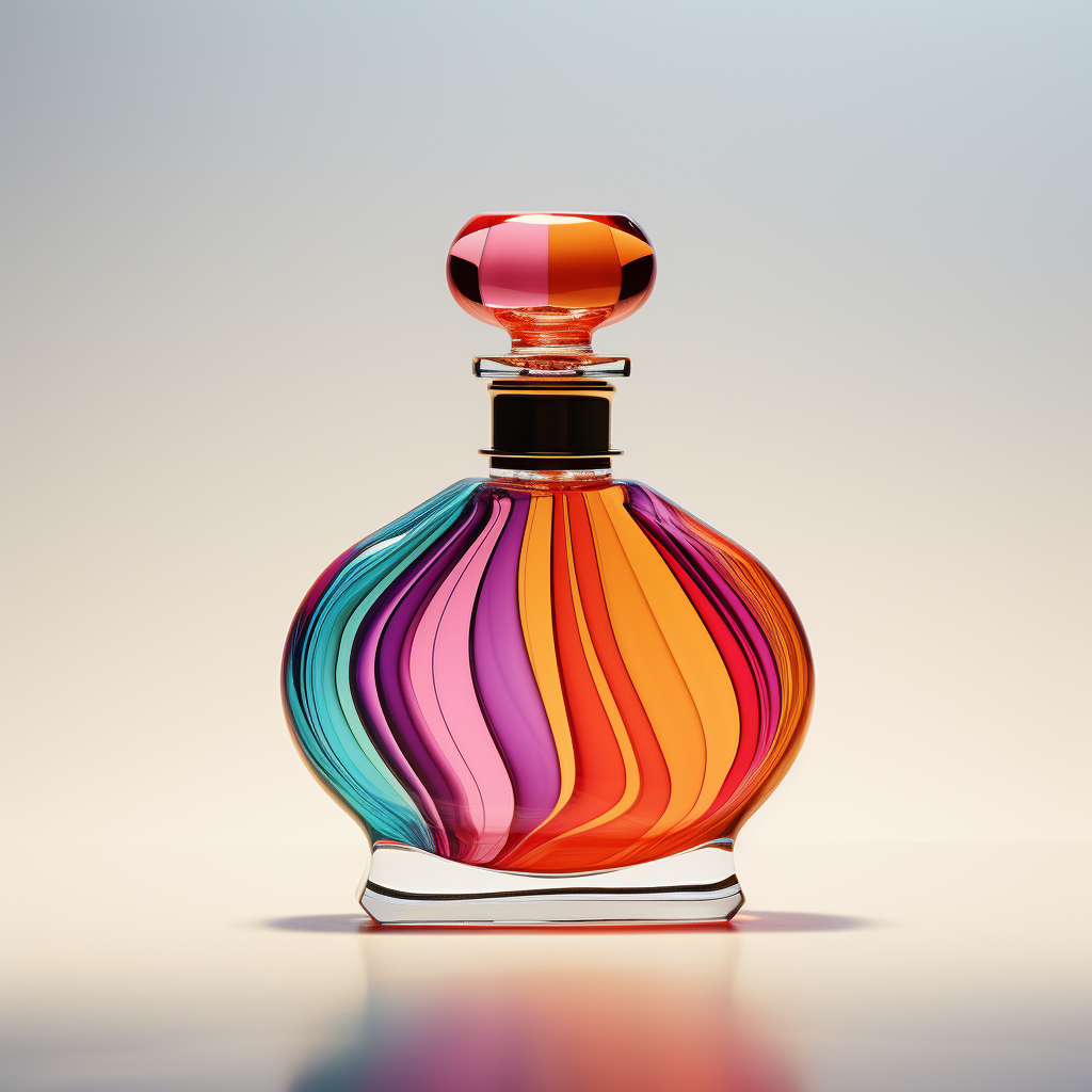 Bold and Vibrant Branded Perfume Bottle