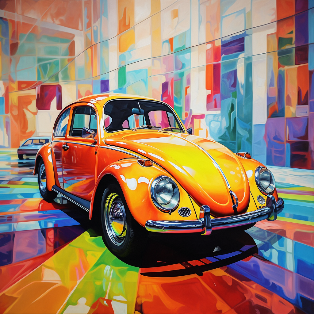 Popular Car Paintings Displayed Vibrantly