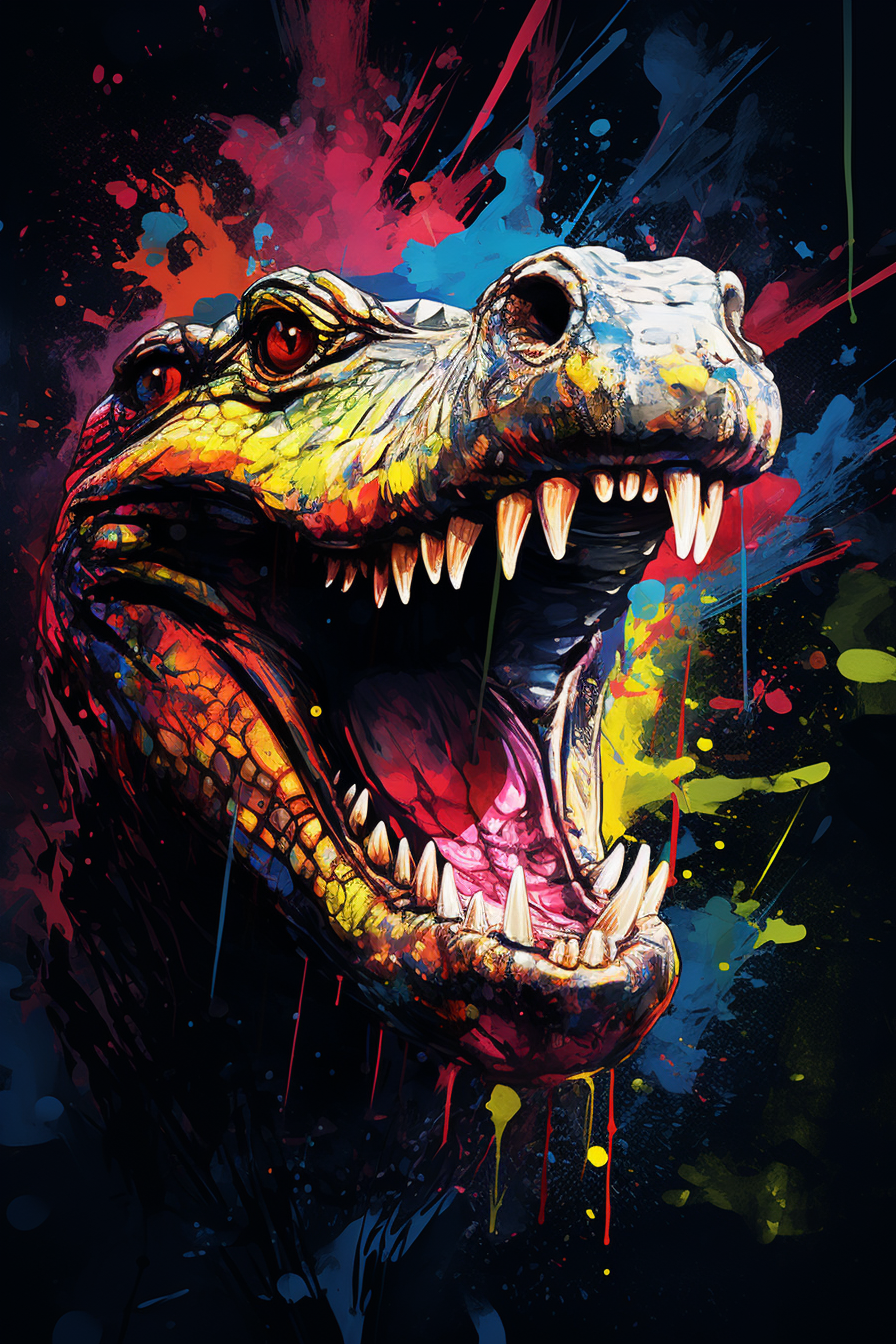 Eye-catching crocodile poster design