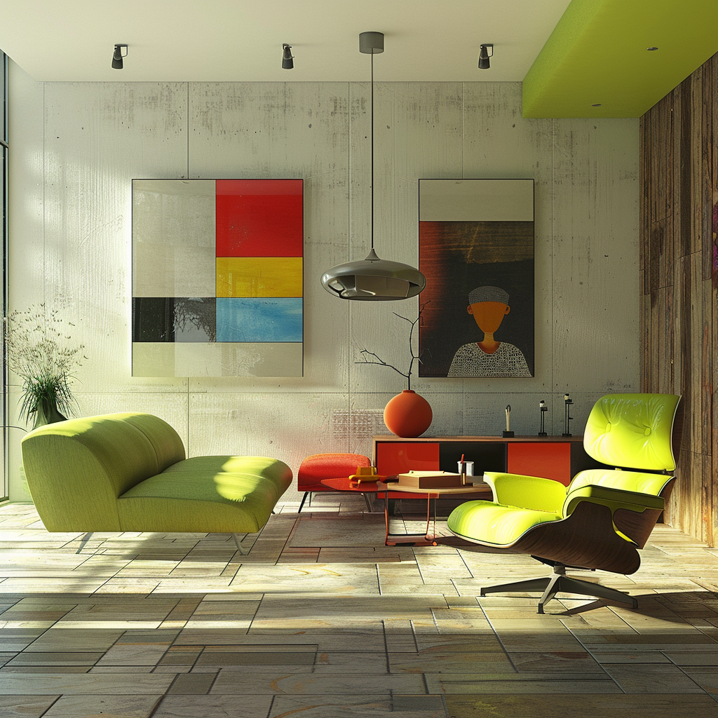 Colorful minimal Vray design textures