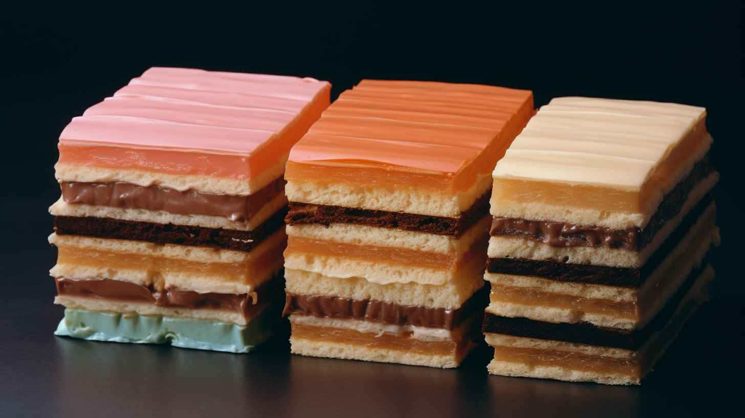 Tasty multi-layered wafer biscuit dessert