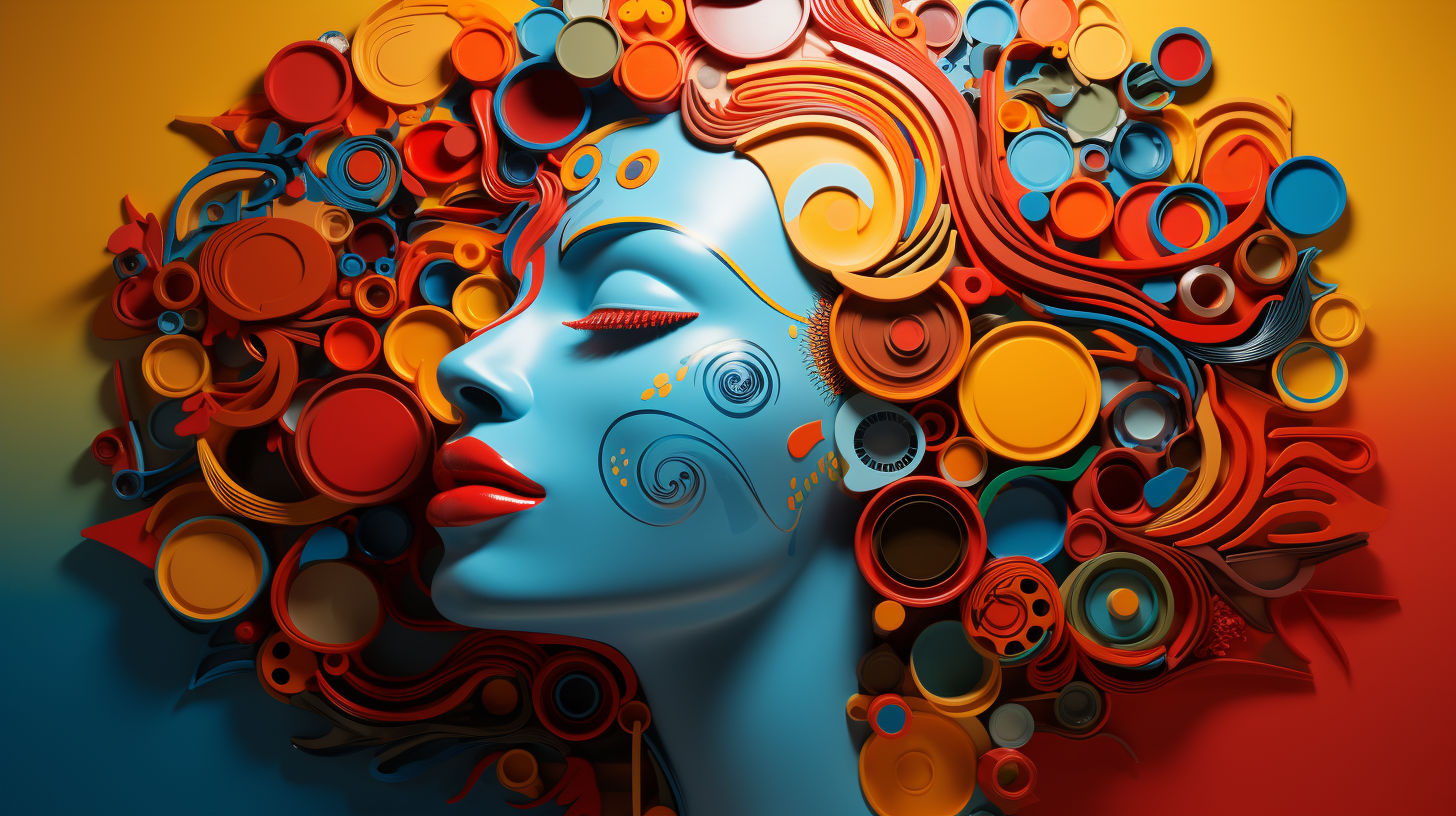 Vibrant headshot with colorful background