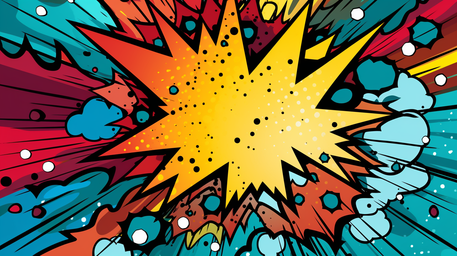 Vibrant comic pop art abstract background