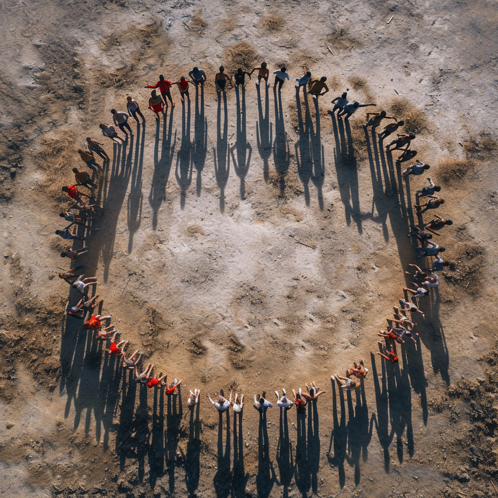 Community Holding Hands in Circle