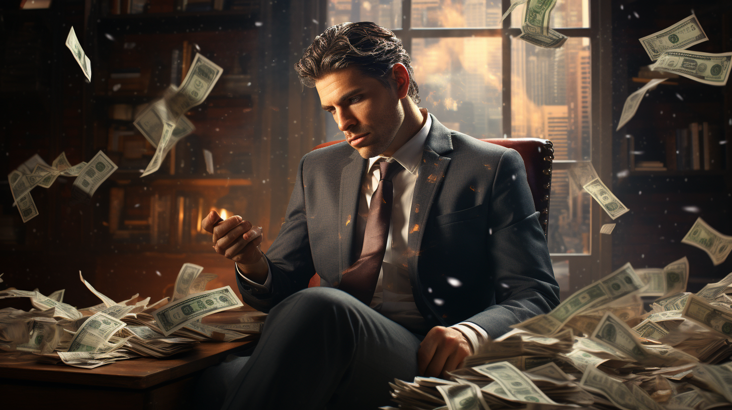 Compassionate businessman in photorealistic image