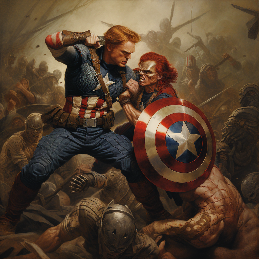 Conan Fighting Captain America Image