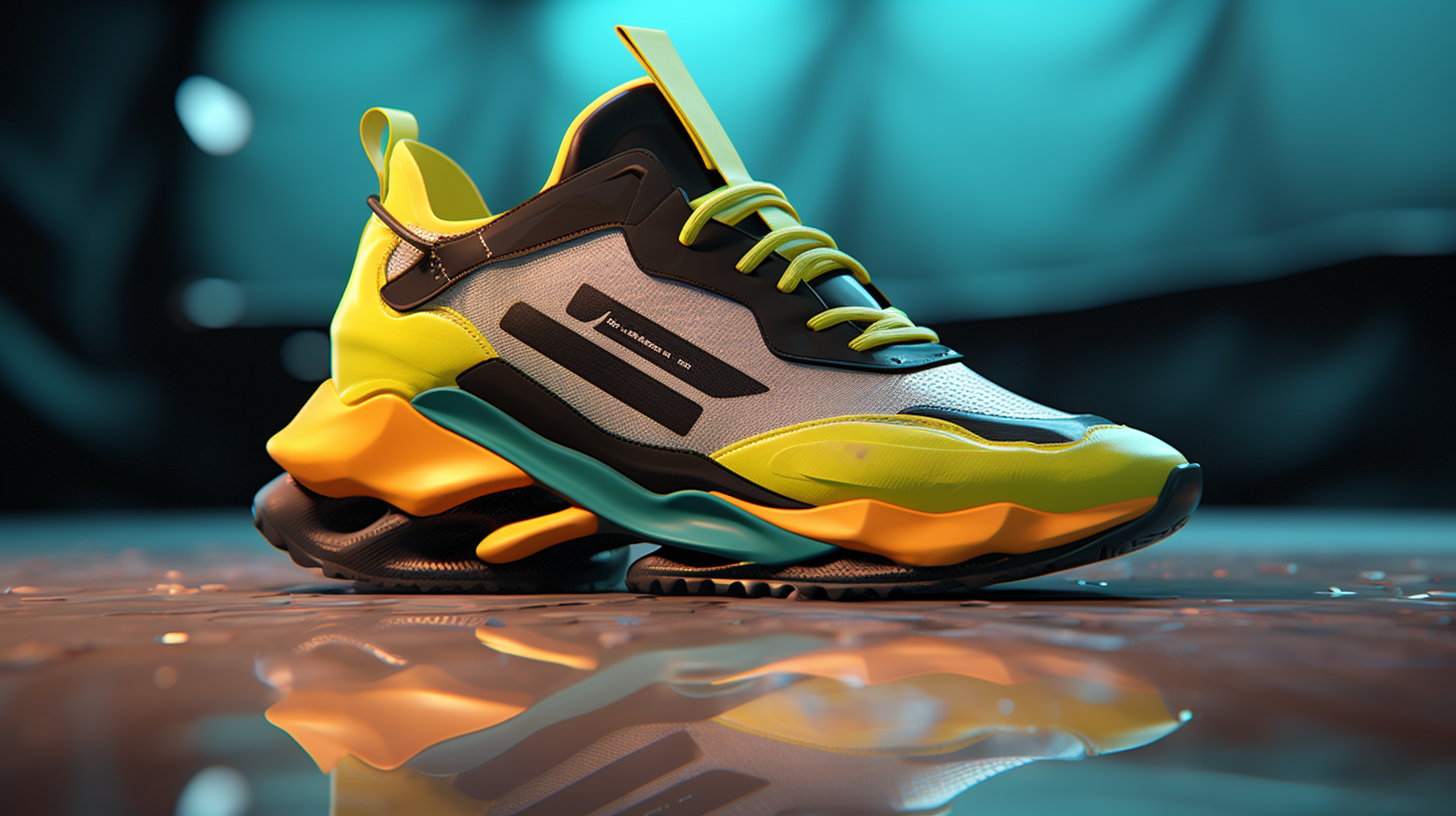 Stylish concept shoes in 4K render