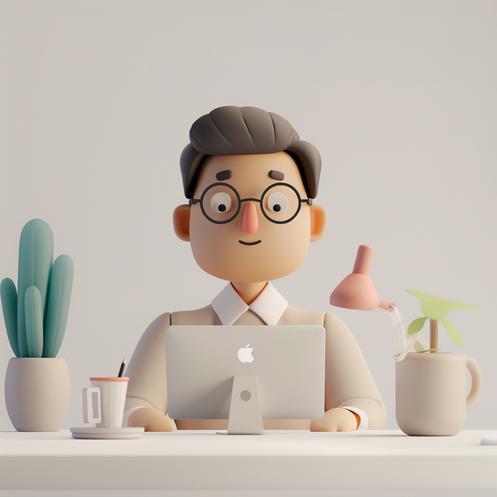 Consultant at Pixar-Style Desk