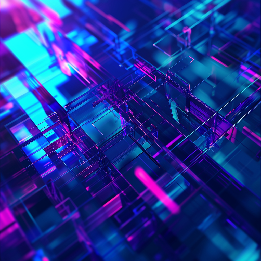 Vivid blue and purple technology advanced backdrop pattern