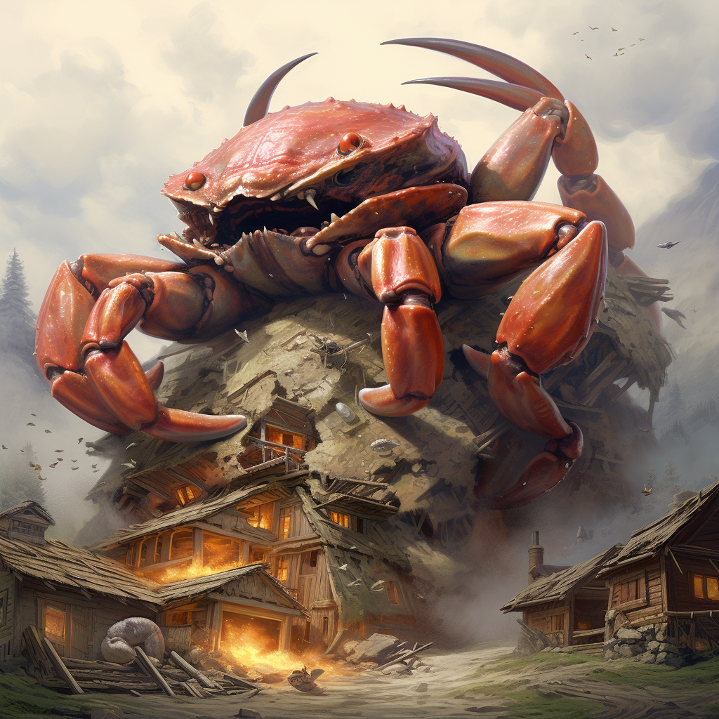 Crab Ragoons with Giant Crabs and Tiny Humans