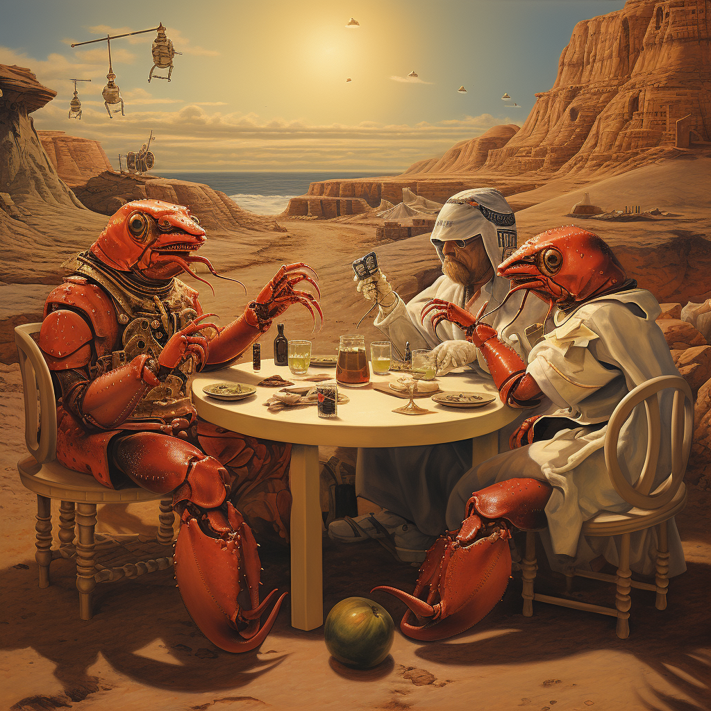 Crabs Playing Chess Mars Mojitos