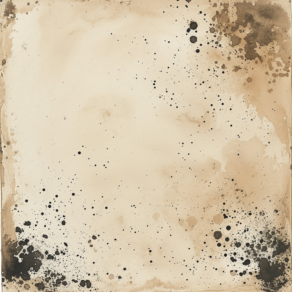 Cream, beige, taupe paper with ink splatters borders