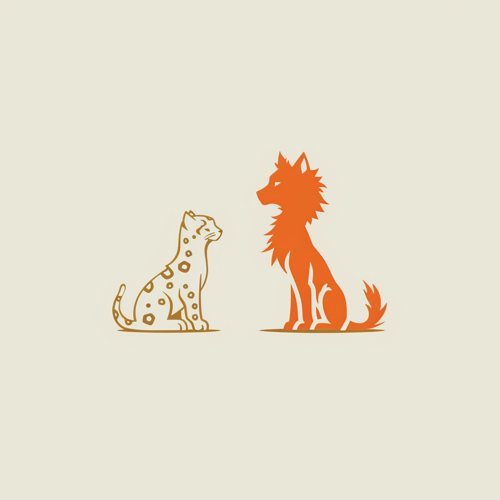 Creative Education Site Logo with Puma and Giraffe