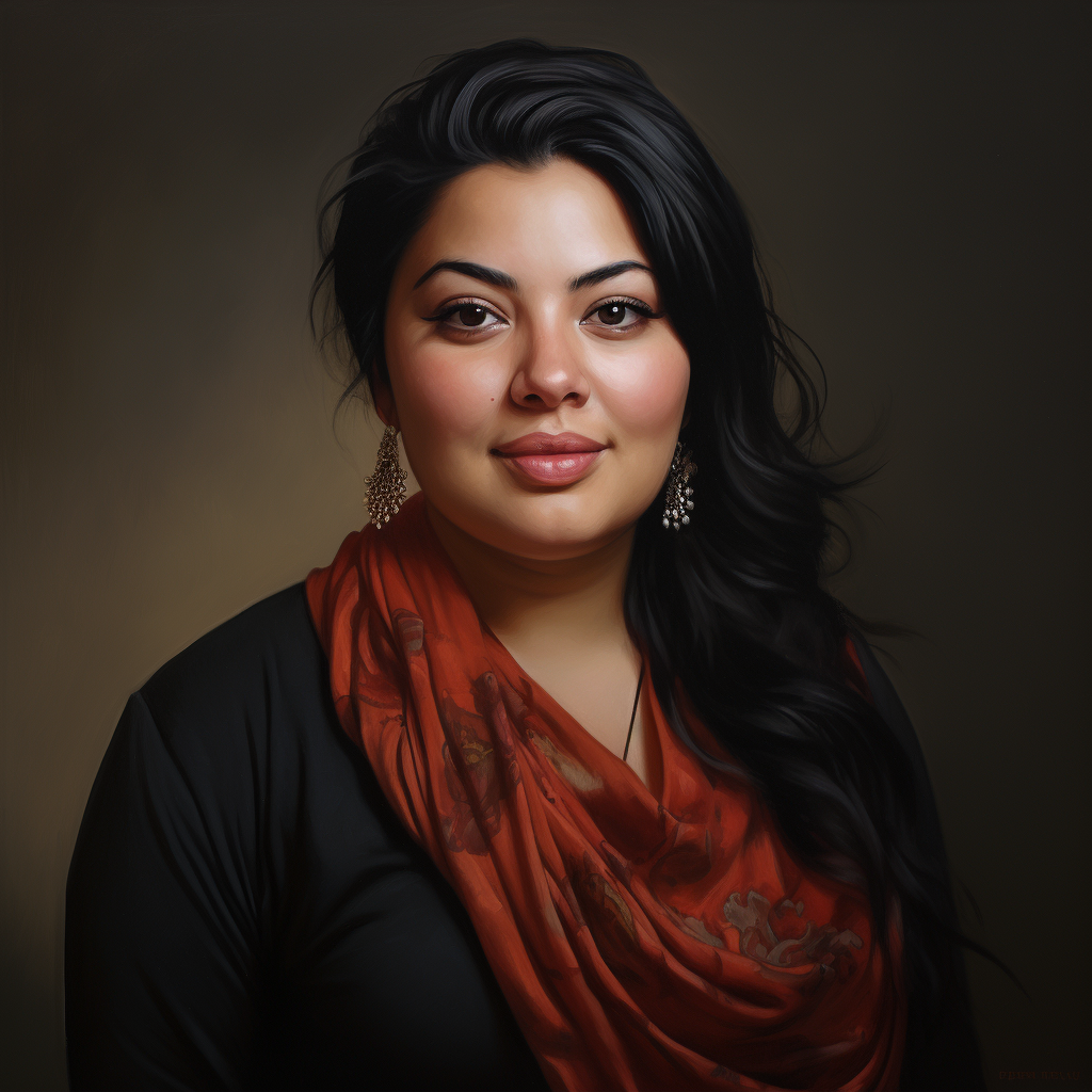 Portrait of a creative person with mixed heritage.